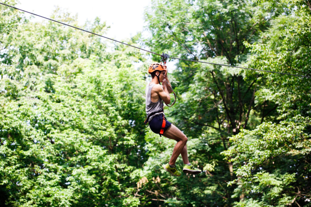 Zip-lining in the Jungle